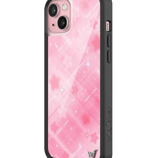 Wildflower iPhone case 15 Plus Sandy Liang Starry Plaid Pink Collab Cute