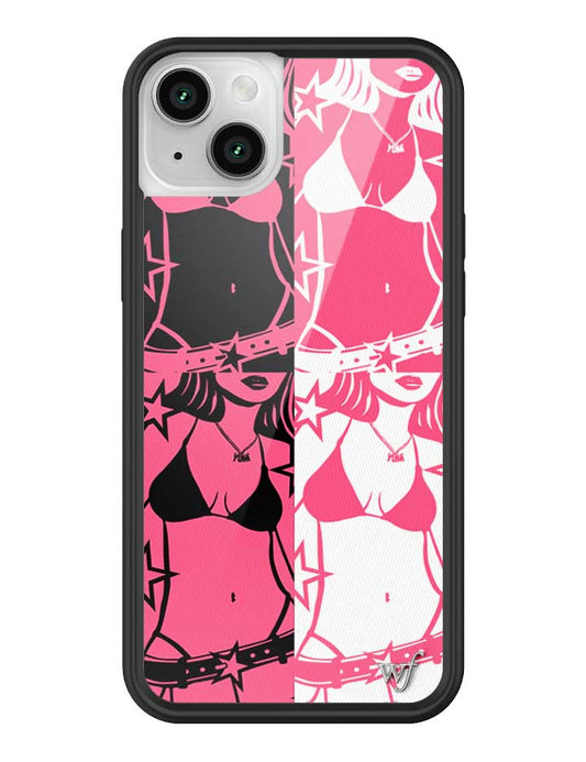 Wildflower iPhone case 14 Plus Tara Yummy Black Pink