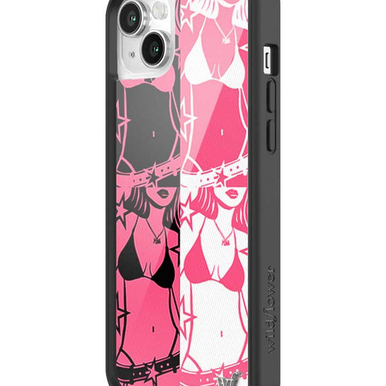 Wildflower iPhone case 14 Plus Tara Yummy Black Pink