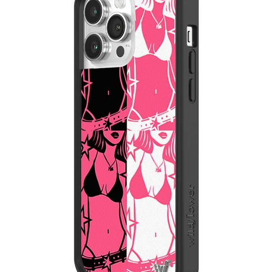 Wildflower iPhone case 14 Pro Max Tara Yummy Black Pink