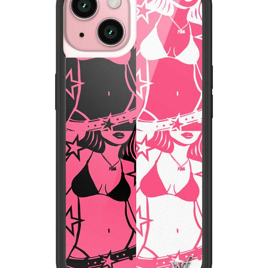 Wildflower iPhone case 15 Tara Yummy Black Pink