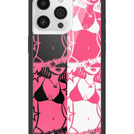 Wildflower iPhone case 15 Pro Max Tara Yummy Black Pink