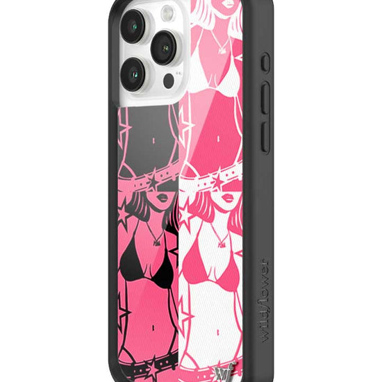 Wildflower iPhone case 15 Pro Max Tara Yummy Black Pink