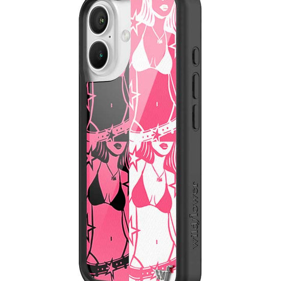 Wildflower iPhone case 16 Tara Yummy Black Pink