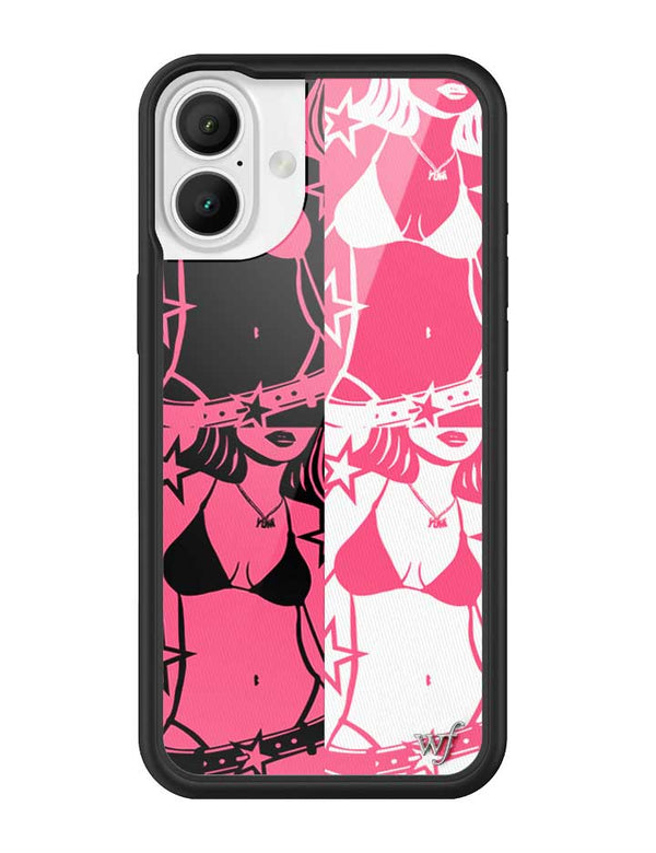 Wildflower iPhone case 16 Plus Tara Yummy Black Pink