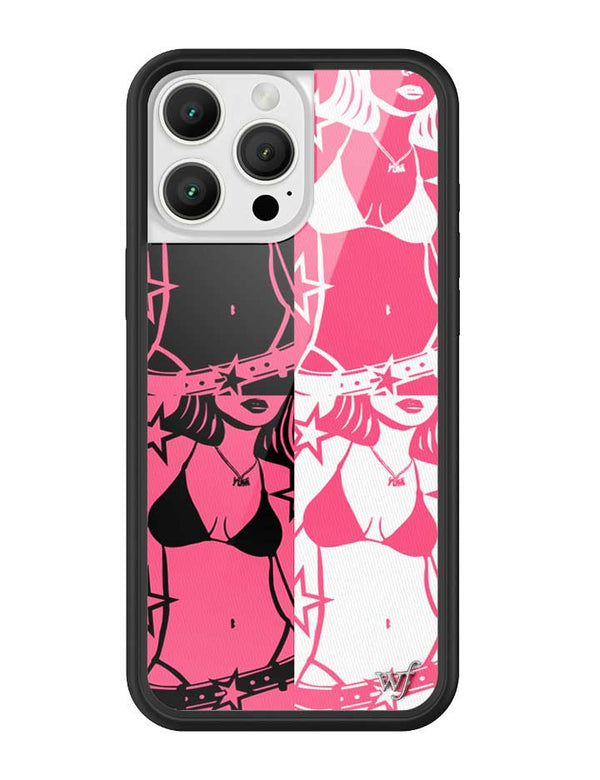 Wildflower iPhone case 16 Pro Max Tara Yummy Black Pink