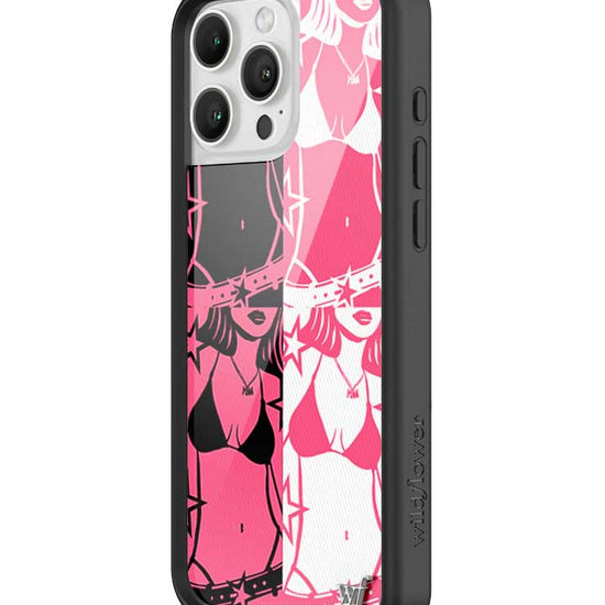 Wildflower iPhone case 16 Pro Max Tara Yummy Black Pink