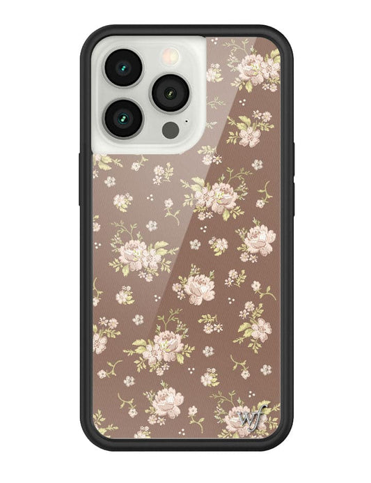 wildflower brown floral iphone 13 pro case