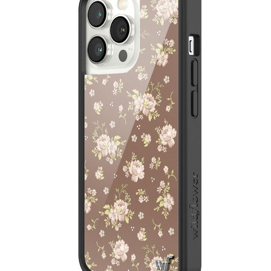 Wildflower Brown Floral iPhone 13 Pro Case