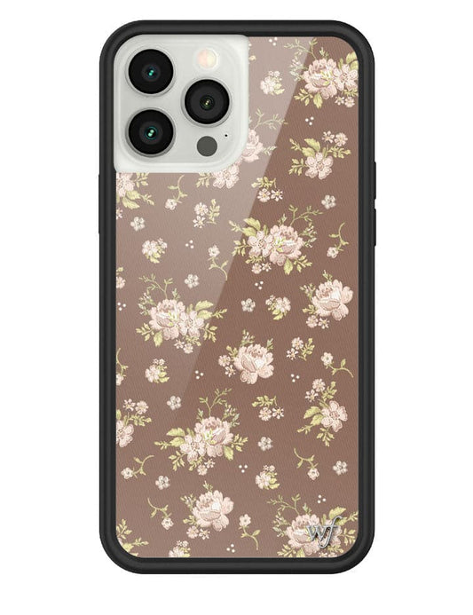 wildflower brown floral iphone 13 pro max case