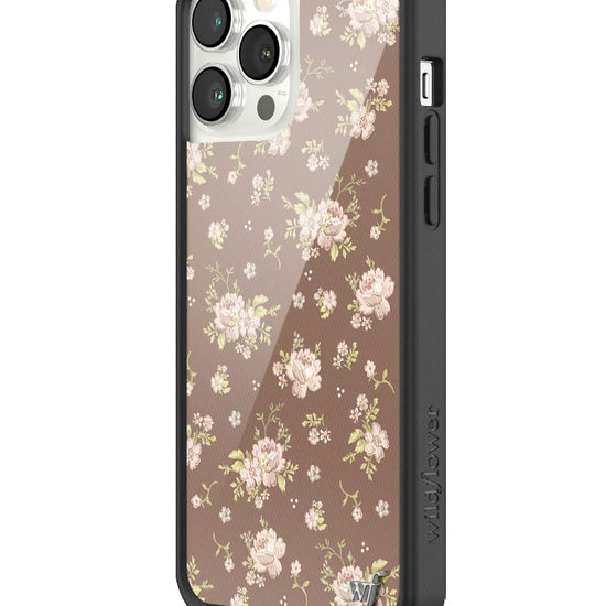 Wildflower Brown Floral iPhone 13 Pro Max Case