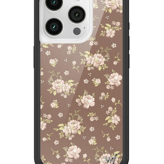 Wildflower Brown Floral iPhone 15 Pro Case