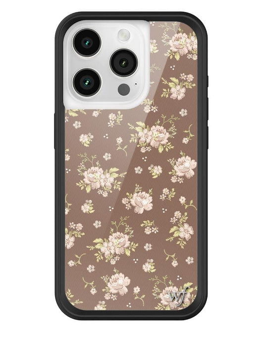 wildflower brown floral iphone 15 pro