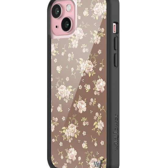 Wildflower Brown Floral iPhone 15 Plus Case