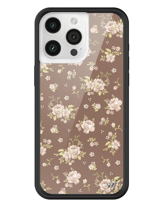 wildflower brown floral iphone 15 pro max case