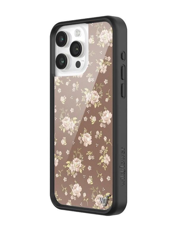 Wildflower Brown Floral iPhone 15 Pro Max Case