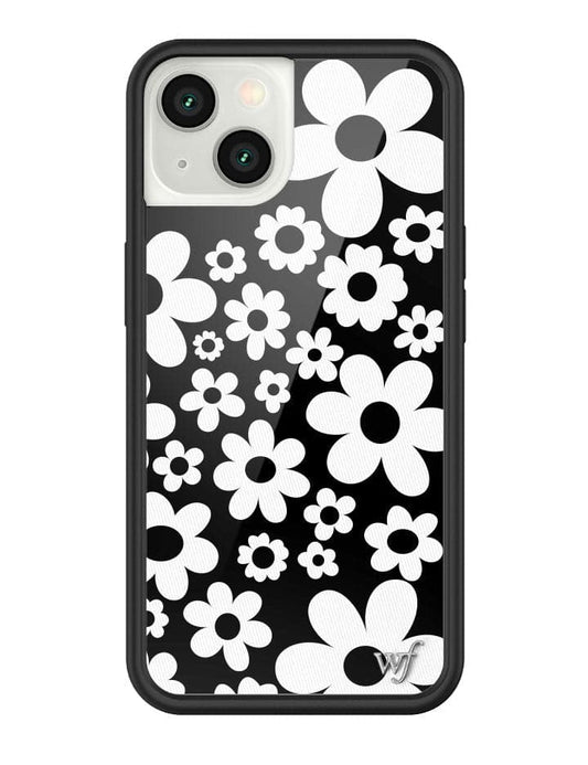 wildflower bloom l black and white iphone 13 case