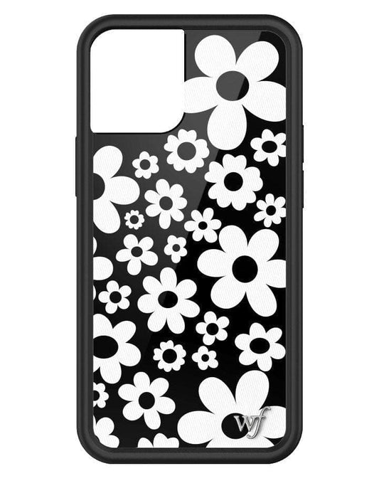 wildflower bloom l black and white iphone 13 mini case