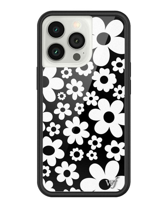 wildflower bloom l black and white iphone 13 pro case