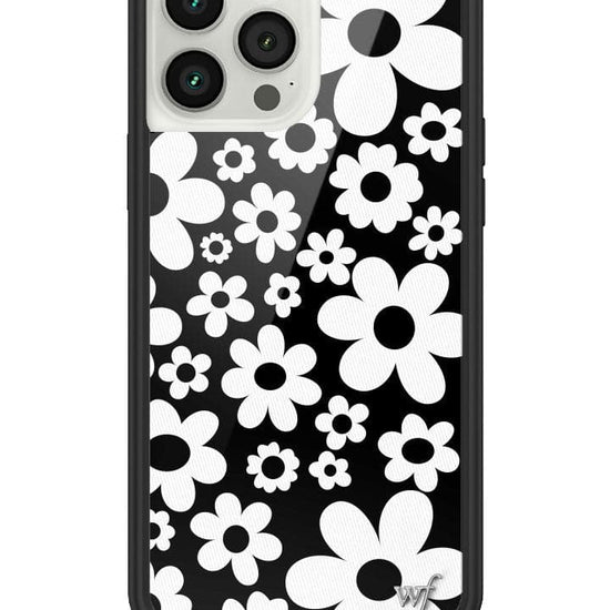 Wildflower Bloom| Black and White iPhone 13 Pro Max Case