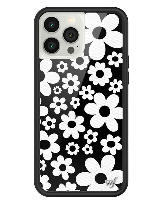 wildflower bloom l black and white iphone 13 pro max case