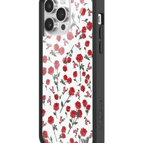 Wildflower Red Roses iPhone 14 Pro Max Side Case