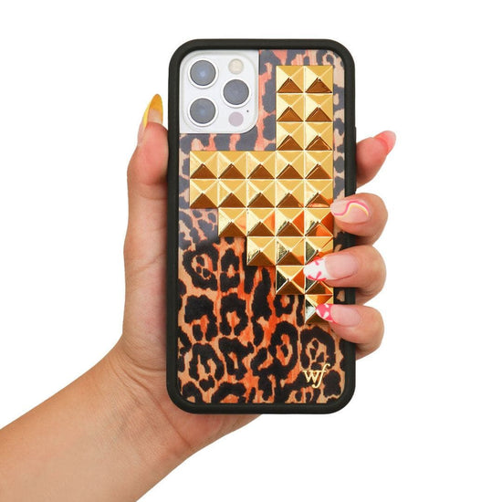 Wildflower Leopard Love Stud iPhone Case Lifestyle Image 01