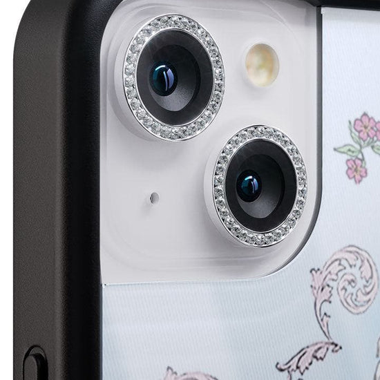wildflower camera bling silver iphone 15 and 15 plus