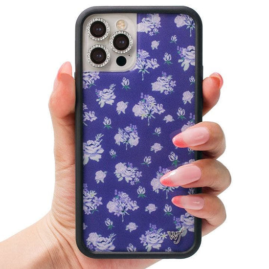 Dusty Rose Chrome Floral iPhone Case –