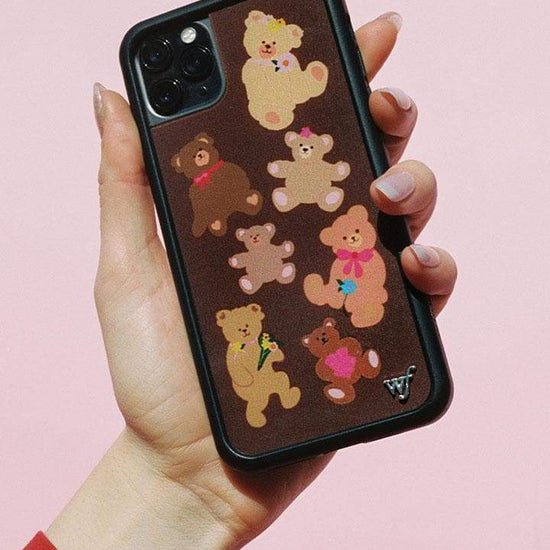  Shinymore iPhone 11 Bear Case, Cute Flowers Bear