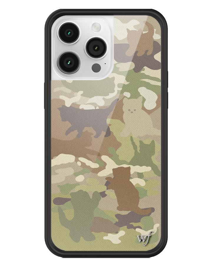 Wildflower Cat Camo iPhone 14 Pro Max Case Wildflower Cases