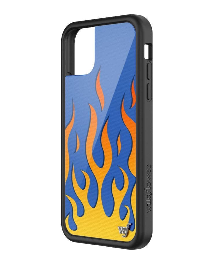 Flames iPhone 11 Case Blue Wildflower Cases