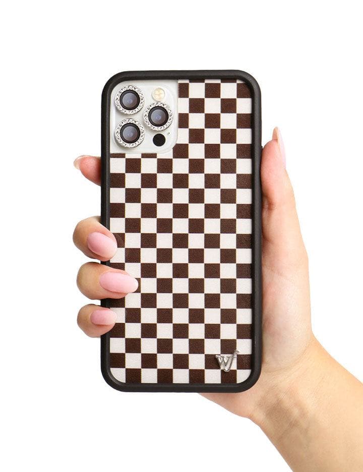 Checkers iPhone 13 Case Brown